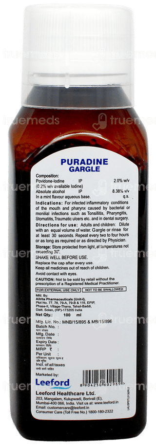 Puradine Gargle 100Ml